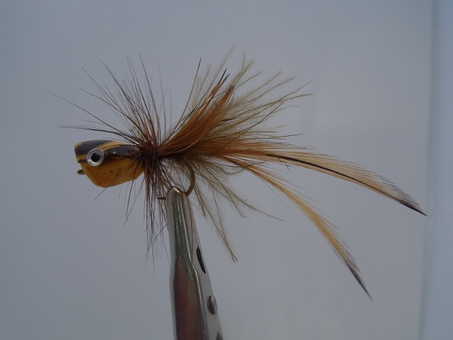 Tied feather-head popper 7-8-12 001.JPG